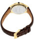 ფოტო #3 პროდუქტის Women's Essentials Brown Leather Strap Watch 29mm