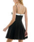 ფოტო #2 პროდუქტის Juniors' Bow-Trim Fit & Flare Dress