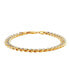 ფოტო #2 პროდუქტის Polished Diamond Cut 7MM Curb Chain Bracelet in 10K Yellow Gold