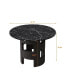 Фото #5 товара 42.12" Modern Round Dining Table With Printed Marble Tabletop For Dining Room, Kitchen, Living Room