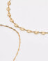 Фото #4 товара Topshop Arabella pack of 2 chain anklets in gold tone