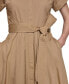 ფოტო #7 პროდუქტის Women's Poplin Grommet Shirtdress