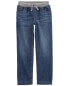 Фото #4 товара Kid Drawstring Pull-On Jeans - Dark Blue 4