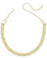 ფოტო #1 პროდუქტის Popcorn Mesh Link Choker Necklace in 14k Gold-Plated Sterling Silver, 13" + 5" extender