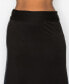 Фото #4 товара Plus Size Sequin Side Contrast Fold Over Midi Skirt