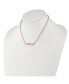 ფოტო #3 პროდუქტის Enameled CZ ENJOY THE LITTLE THINGS Bar Cable Chain Necklace