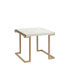 Boice II End Table in Faux Marble & Champagne