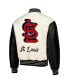 ფოტო #2 პროდუქტის Men's White St. Louis Cardinals Full-Snap Varsity Jacket