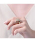 ფოტო #3 პროდუქტის RA 14K Gold Plated Round Cubic Zirconia Modern Bypass Ring