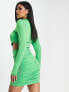 Фото #2 товара AFRM Jamm long sleeve cut out slinky mini dress in green