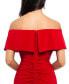 Фото #4 товара Petite Ruffled Off-The-Shoulder Gown