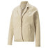 Puma T7 Blazer Button Down Womens Beige Casual Athletic Outerwear 67164567