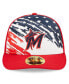 Men's Red Miami Marlins 2022 4th of July Low Profile 59FIFTY Fitted Hat Красный, 7 3/8 - фото #3