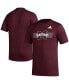 Фото #1 товара Men's Maroon Mississippi State Bulldogs Pregame AEROREADY T-shirt