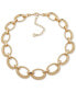Фото #1 товара Anne Klein gold-Tone Oval Link Collar Necklace, 16" + 3" extender