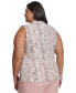 Фото #2 товара Plus Size Printed Sleeveless V-Neck Camisole Top