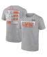 Фото #1 товара Men's Heather Gray Kansas City Chiefs Super Bowl LVIII Champions Counting Point Score Big and Tall T-shirt