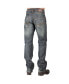 ფოტო #1 პროდუქტის Men's Relaxed Straight Distressed Vintage like Tint & Whisker Denim Jeans
