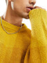 Фото #9 товара ASOS DESIGN fluffy knit check jumper in mustard