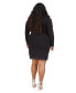 Фото #3 товара Plus Size Rhinestone-Mini Dress