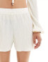 Фото #5 товара Vero Moda petite plisse shorts co-ord in cream