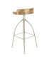 Iron and Wood Contemporary Bar Stool