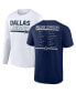 Фото #1 товара Men's Navy, White Dallas Cowboys Two-Pack 2023 Schedule T-shirt Combo Set