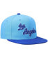 Головной убор Mitchell&Ness Los Angeles Lakers двухцветный с ярко-синим 2.0 Snapback Hardwood Classics для мужчин Royal, Powder Blue - фото #4