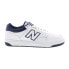 Фото #1 товара New Balance 480 BB480LWN Mens White Leather Lifestyle Sneakers Shoes