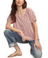 ფოტო #4 პროდუქტის Women's Short-Sleeve Cutwork Cotton Peasant Top