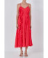 ფოტო #2 პროდუქტის Women's Chiffon Ruffled Spaghetti Maxi Dress