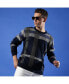 Фото #3 товара Men's Blue & Grey Heathered Contrast Panel Pullover Sweater