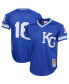 Фото #1 товара Men's Bo Jackson Royal Kansas City Royals Cooperstown Collection Big and Tall Mesh Batting Practice Jersey