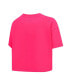 ფოტო #4 პროდუქტის Women's Pink Philadelphia Phillies Triple Pink Boxy Cropped T-shirt