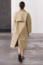 Zw collection straight-fit trench coat with shirt collar