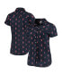 Фото #2 товара Women's Navy Boston Red Sox Floral Button Up Shirt