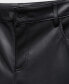 Women's Mid-Rise Leather Effect Trousers