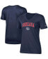 ფოტო #1 პროდუქტის Women's Navy Gonzaga Bulldogs University Arch Logo V-Neck T-shirt
