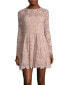 Фото #1 товара ML Monique Lhuillier 156297 Women's Long Sleeve Crochet Knit Dress Blush Sz. 8