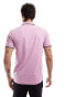 BOSS GREEN paul tipped polo shirt in light purple and black