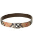 Фото #1 товара Burberry B Buckle Check Reversible Leather Belt Men's