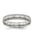 Фото #1 товара Stainless Steel Satin Criss Cross 5mm Grooved Band Ring