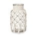 Vase White Cloth Glass 15,5 x 26,5 x 15,5 cm (6 Units) Macrame