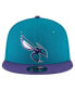 Фото #4 товара Men's Teal, Purple Charlotte Hornets Official Team Color 2Tone 9FIFTY Snapback Hat
