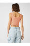 Топ Koton Kareli Crop Buttoned