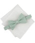 Men's Lombard Textured Bow Tie & Solid Pocket Square Set, Created for Macy's