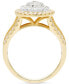 ფოტო #4 პროდუქტის Diamond Oval Halo Engagement Ring (1 ct. t.w.) in 14k Two-Tone Gold