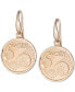 ფოტო #1 პროდუქტის Euro-Look Coin Drop Earrings in 14k Gold-Plated Sterling Silver