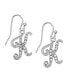 Silver Tone Crystal Initial Wire Earring