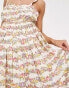 Фото #4 товара ASOS DESIGN Maternity strappy midi skater sundress in floral stripe